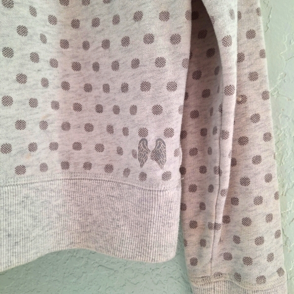 Victoria's Secret Gray Dot Pullover Hoodie XS - Picture 4 of 7
